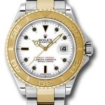 Rolex Steel and Yellow Gold Yacht-Master 40 Watch – White Dial – 16623 w