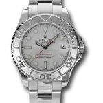 Rolex Steel and Platinum Yacht-Master 35 Watch – Platinum Dial