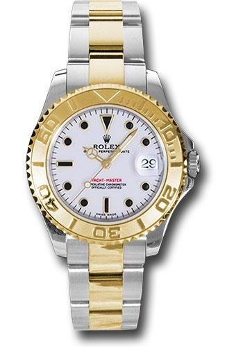 Rolex Steel and Yellow Gold Yacht-Master 35 Watch – White Dial – 168623 w