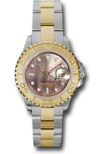 Rolex Steel and Yellow Gold Lady Yacht-Master 29 Watch – Black Mother-Of-Pearl Dial – 169623