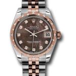 Rolex Steel and Everose Gold Datejust 31 Watch – 24 Diamond Bezel – Dark Mother-Of-Pearl Diamond Dial – Jubilee Bracelet – 178341 dkmdj