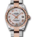 Rolex Steel and Everose Gold Datejust 31 Watch – 24 Diamond Bezel – Mother-Of-Pearl Roman Dial – Oyster Bracelet – 178341