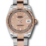 Rolex Steel and Everose Gold Datejust 31 Watch – 24 Diamond Bezel – Pink Index Dial – Oyster Bracelet – 178341