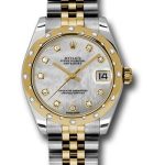 Rolex Steel and Yellow Gold Datejust 31 Watch – 24 Diamond Bezel – Mother-Of-Pearl Diamond Dial – Jubilee Bracelet – 178343