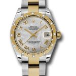 Rolex Steel and Yellow Gold Datejust 31 Watch – 24 Diamond Bezel – Mother-Of-Pearl Roman Dial – Oyster Bracelet – 178343