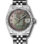 Rolex Steel and White Gold Datejust 31 Watch – 24 Diamond Bezel – Dark Mother-Of-Pearl Roman Dial – Jubilee Bracelet – 178344 dkmrj
