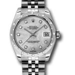 Rolex Steel and White Gold Datejust 31 Watch – 24 Diamond Bezel – Mother-Of-Pearl Diamond Dial – Jubilee Bracelet – 178344