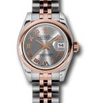 Rolex Steel and Everose Gold Rolesor Lady Datejust 26 Watch – Domed Bezel – Steel Roman Dial – Jubilee Bracelet – 179161