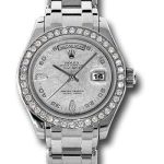 Rolex Platinum Day-date Special Edition 39 Watch – 40 Diamond Bezel – Meteorite Diamond Dial – 18946
