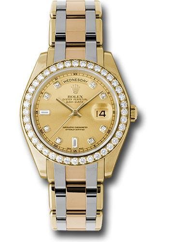 Rolex Yellow Gold Day-Date Special Edition 39 Watch – 40 Diamond Bezel – Champagne Diamond Dial – 18948tri