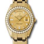 Rolex Yellow Gold Day-Date Special Edition 39 Watch – 40 Diamond Bezel – Champagne Diamond Dial – 18948