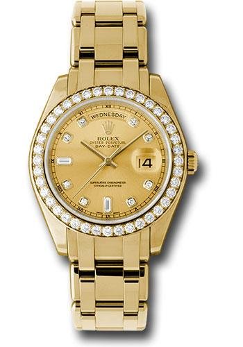 Rolex Yellow Gold Day-Date Special Edition 39 Watch – 40 Diamond Bezel – Champagne Diamond Dial – 18948