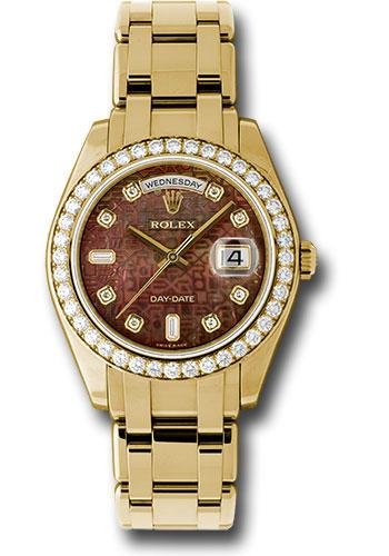 Rolex Yellow Gold Day-Date Special Edition 39 Watch – 40 Diamond Bezel – Dark Mother-Of-Pearl Jubilee Diamond Dial – 18948 dkmjd
