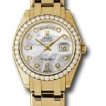 Rolex Yellow Gold Day-Date Special Edition 39 Watch – 40 Diamond Bezel – Mother-Of-Pearl Diamond Dial – 18948