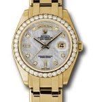 Rolex Yellow Gold Day-Date Special Edition 39 Watch – 40 Diamond Bezel – Meteorite Diamond Dial – 18948