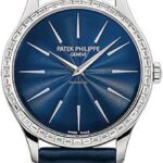 Patek Philippe Ladies Calatrava 33 mm White Gold Blue Dial – 4897/300G-001