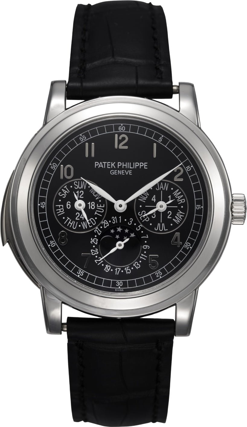 Patek Philippe Grand Complications Day-Date Annual Calendar Moon Phase Black Arabic Platinum Automatic – 42mm – 5074P-001