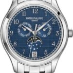 Patek Philippe Complications Annual Calendar Moon Phases Stainless Steel Blue Dial – 4947/1A-001