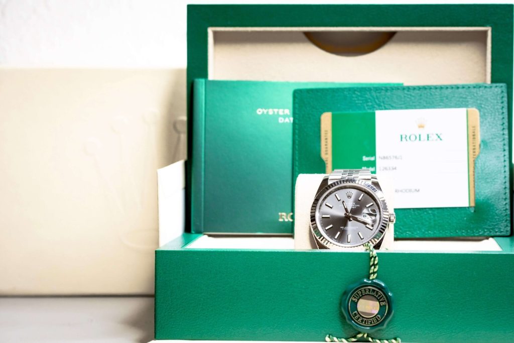 2020 Rolex Datejust 41 Slate Dial Fluted Bezel Jubilee 126334 – Full Set