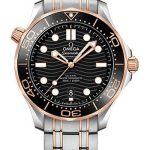 Omega Seamaster Diver 300M Co-Axial Master Chronometer Watch – 42 mm Steel And Sedna Gold Case – Unidirectional Bezel – Black Ceramic Dial – 210.20.42.20.01.001