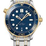 Omega Seamaster Diver 300M Co-Axial Master Chronometer Watch – 42 mm Steel And Yellow Gold Case – Unidirectional Bezel – Blue Ceramic Dial – 210.20.42.20.03.001