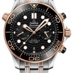 Omega Seamaster Diver 300M Omega Co-Axial Master Chronometer Chronograph – 44 mm Sedna Gold Case – Black Dial – Steel And Sedna Gold Bracelet – 210.20.44.51.01.001
