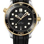 Omega Seamaster Diver 300M Co-Axial Master Chronometer Watch – 42 mm Steel And Yellow Gold Case – Unidirectional Bezel – Black Ceramic Dial – Black Rubber Strap – 210.22.42.20.01.001