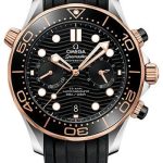 Omega Seamaster Diver 300M Omega Co-Axial Master Chronometer Chronograph – 44 mm Steel And Sedna Gold Case – Black Dial – Black Rubber Strap – 210.22.44.51.01.001