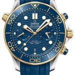 Omega Seamaster Diver 300M Omega Co-Axial Master Chronometer Chronograph – 44 mm Steel And Yellow Gold Case – Blue Dial – Blue Rubber Strap – 210.22.44.51.03.001