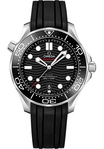 Omega Seamaster Diver 300M Co-Axial Master Chronometer Watch – 42 mm Steel Case – Unidirectional Bezel – Black Ceramic Dial – Black Rubber Strap – 210.32.42.20.01.001