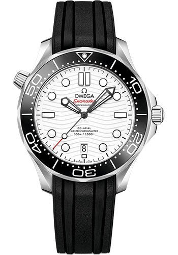 Omega Seamaster Diver 300M Omega Co-Axial Master Chronometer – 42 mm Steel Case – White Dial – Black Rubber Strap – 210.32.42.20.04.001