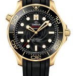 Omega Seamaster Diver 300M Omega Co-Axial Master Chronometer “James Bond” Limited Edition Set – 42 mm Yellow Gold Case – Black Dial – Black Rubber Strap Limited Edition of 257 – 210.62.42.20.01.001