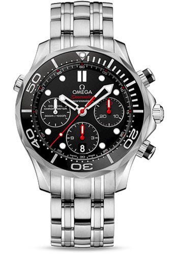 Omega Seamaster Diver 300 M Co-Axial Chronograph Watch – 41.5 mm Steel Case – Unidirectional Bezel – Black Dial – 212.30.42.50.01.001