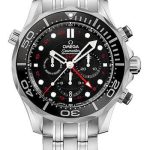 Omega Seamaster Diver 300 M Co-Axial GMT Chronograph Watch – 44 mm Steel Case – Matt Black Ceramic Bezel – Matt Black Dial – 212.30.44.52.01.001