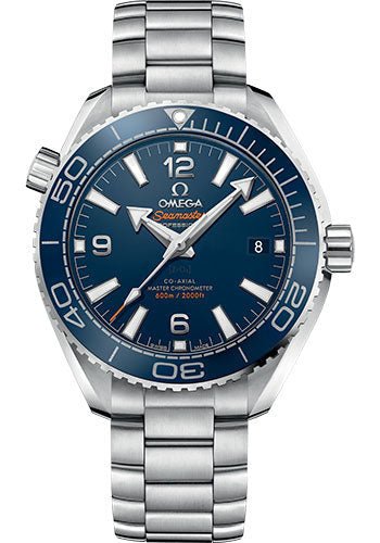 Omega Planet Ocean 600M Co-Axial Master Chronometer Watch – 39.5 mm Steel Case – Unidirectional Blue Cermaic Bezel – Blue Dial – 215.30.40.20.03.001