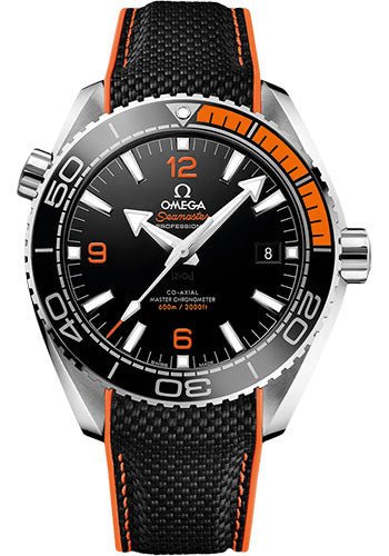 Omega Planet Ocean 600 M Omega Co-axial Master Chronometer Watch – 43.5 mm Steel Case – Unidirectional Black Ceramic Bezel – Black Ceramic Dial – Black Structured Rubber Strap – 215.32.44.21.01.001