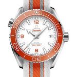 Omega Seamaster Planet Ocean 600M Omega Co-Axial Master Chronometer – 43.5 mm Steel Case – White Dial – Grey And White Polyamide Nato Strap – 215.32.44.21.04.001