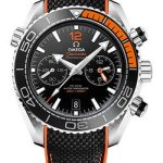 Omega Planet Ocean 600 M Omega Co-axial Master Chronometer Chronograph Watch – 45.5 mm Steel Case – Unidirectional Black Ceramic Bezel – Black Ceramic Dial – Black Structured Rubber Strap – 215.32.46.51.01.001