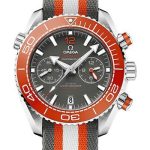 Omega Seamaster Planet Ocean 600M Omega Co-Axial Master Chronometer Chronograph – 45.5 mm Steel Case – Ceramised Titanium Dial – Grey And White Polyamide Nato Strap – 215.32.46.51.99.001