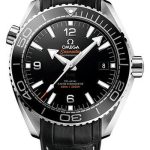 Omega Planet Ocean 600 M Omega Co-axial Master Chronometer Watch – 43.5 mm Steel Case – Unidirectional Black Ceramic Bezel – Black Ceramic Dial – Black Leather Strap – 215.33.44.21.01.001