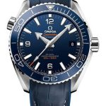 Omega Planet Ocean 600 M Omega Co-axial Master Chronometer Watch – 43.5 mm Steel Case – Unidirectional Blue Ceramic Bezel – Blue Ceramic Dial – Blue Leather Strap – 215.33.44.21.03.001