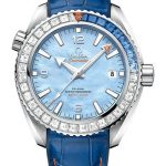 Omega Seamaster Planet Ocean 600M Co-Axial Master Chronometer Limited Edition of 88 Watch – 43.5 mm White Gold Case – Unidirectional Bezel – Blued Mother-Of-Pearl Dial – Blue Leather Strap – 215.58.44.21.07.001
