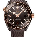 Omega Seamaster Planet Ocean 600M Co-Axial Master Chronometer Watch – 39.5 mm Brown Ceramic Case – Unidirectional Bezel – Brown Ceramic Dial – Quilted Brown Rubber Strap – 215.62.40.20.13.001