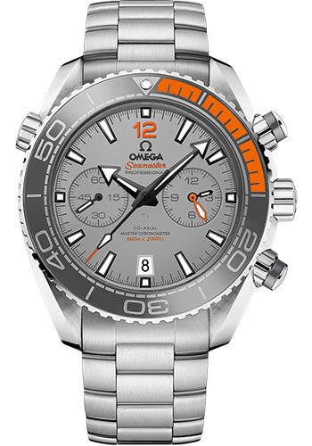 Omega Planet Ocean 600 M Omega Co-axial Master Chronometer Chronograph Watch – 45.5 mm Titanium Case – Unidirectional Grey Silicon Nitride Ceramic Bezel – Grade 5 Titanium Dial – 215.90.46.51.99.001