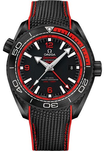 Omega Planet Ocean 600 M Omega Co-axial Master Chronometer GMT Deep Black Watch – 45.5 mm Black Ceramic Case – Unidirectional Bezel – Black Dial – Black Rubber Strap – 215.92.46.22.01.003