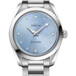 Omega Seamaster Aqua Terra 150M Quartz Watch – 28 mm Steel Case – Glossy Ice Blue Diamond Dial – 220.10.28.60.53.001