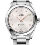 Omega Seamaster Aqua Terra 150M Quartz Watch – 28 mm Steel Case – Shimmer White Diamond Dial – 220.10.28.60.54.001
