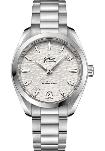 Omega Seamaster Aqua Terra 150M Co-Axial Master Chronometer Watch – 34 mm Steel Case – Waved Silvery Dial – 220.10.34.20.02.002