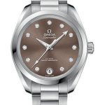 Omega Seamaster Aqua Terra 150M Co-Axial Master Chronometer Watch – 34 mm Steel Case – Shimmer Chestnut Diamond Dial – 220.10.34.20.63.001