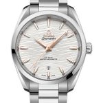 Omega Seamaster Aqua Terra 150M Co-Axial Master Chronometer Ladies Watch – 38 mm Steel Case – Waved Silvery Dial – 220.10.38.20.02.002